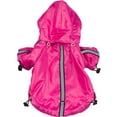 thumbnail image 4 of Pet Life ® 'Reflecta-Sport' Multi-Adjustable Reflective Weather-Proof Dog Raincoat w/ Removable Hood, 4 of 4