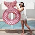 thumbnail image 5 of Boya inflable rosa para piscina de sirena, flotador de piscina, salón, balsa, decoraciones de verano, playa, diversión acuática, juguetes para niños 110c, 5 of 5