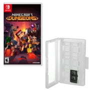 Minecraft Dungeons Game with 12 Game Caddy for Nintendo Switch