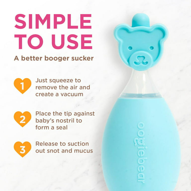 Nose Cleaner - Baby Nasal Aspirator - Booger Picker Suction - Snot Sucker  For Congestion Relief - Safe Hygienic Snot Remover to Clear Infant Nostril  and Remove Newborn Babies Mucus by Little