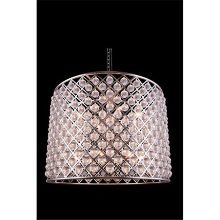 

1204 Madison Collection Pendent lamp D:35.5 H:28 Lt:12 Polished nickel Finish (Royal Cut Crystals)-Finish:Polished Nickel