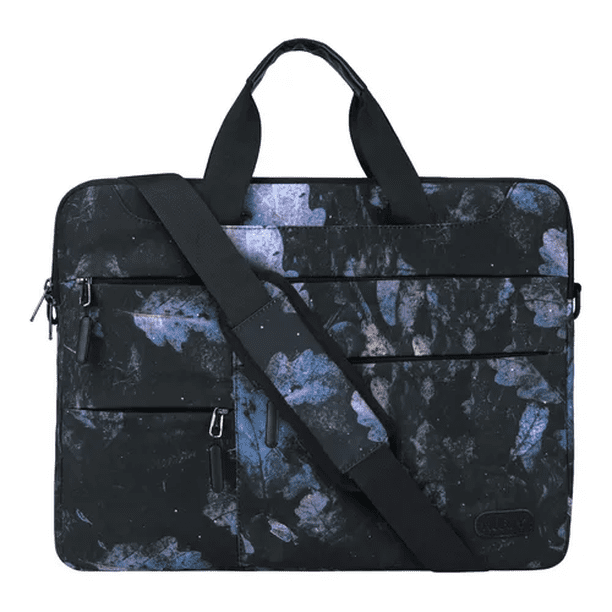 Bolsa Maletín Para Portátil De 15.6'' Negro con hojas Malubero Malu1294