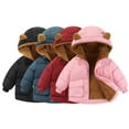 thumbnail image 6 of GYRATEDREAM Kids Winter Jacket Boys Girls Warm Winter Snowsuit Jacket Outerwear Clothes Zipper Thick Fleece Removable Hooded Snow Coat for 3-4Y Red, 6 of 7