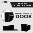 thumbnail image 6 of Ilyapa Modern Angle Design Post Mount Modern Mailbox - Black Exterior Powder Coated Steel, All Weather & Corrosion Resistant, Stainless Steel Hinges, 6 of 8