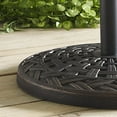 thumbnail image 3 of Walker Edison Cross Weave Round Outdoor Patio Umbrella Base, Antique Bronze, 3 of 5