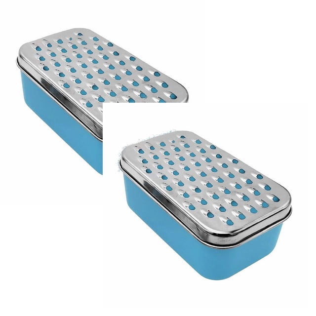 Oleegame 2 Pcs Râpe à Fromage Double Face Râpe à Fromage Elliptique Râpe à Fromage Rectangulaire Râpe à Fromage Hachoir Râpe Bleu