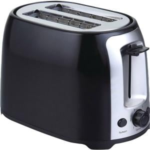 800 W Brentwood 2 Slice Cool Touch Toaster Black And Stainless Steel Toast, 