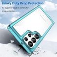 thumbnail image 6 of Case for Samsung Galaxy S22 Ultra Case Slim Dropproof [Defend from Drop/Scratch/Slip/Fingerprint] Clear Acrylic Hard Back Soft TPU Bumper Hybrid Phone Cover for Samsung S22 Ultra-Crystal Blue, 6 of 16