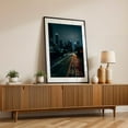 thumbnail image 2 of Figueroa, DTLA 02 - Los Angeles California Photography Cityscape Nightlife Skyline Architecture Street Photography Night Sky Black Framed Wall Art Print 5 x 7 inches, 2 of 8