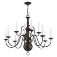 thumbnail image 3 of Livex Lighting Williamsburgh Chandelier in Bronze, 3 of 8