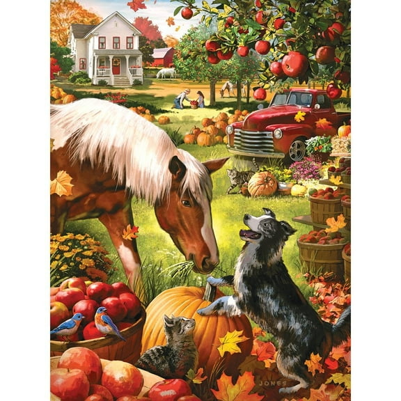 Bits and Pieces 500 Piece Jigsaw Puzzle for Adults ‘Autumn Farm’ by Larry Jones 18” x 24”