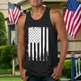 thumbnail image 3 of Caqnni Men's Graphic T-Shirts USA Flag Tank Top Shirts Sleeveless American Patriotic Crewneck Casual Regular Tee Shirts (Black,3XL), 3 of 4