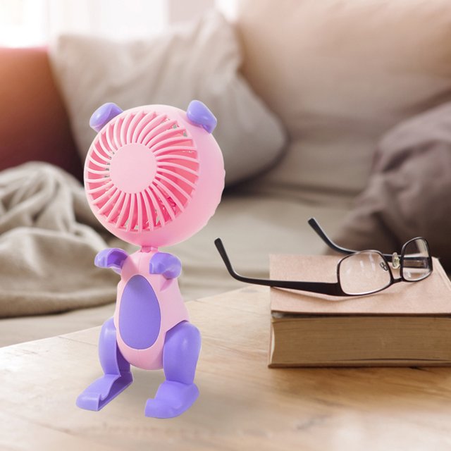 Pequeño Ventilador Usb Ventilador de refrigeración de mano Soporte para teléfono móvil Refrigerador de aire pequeño para el hogar (rosa) Wdftyju Libre de BPA