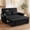Black01, variant on Vinform Sleeper Sofa Bed, 3 in 1 Convertible Loveseat with Phone & Cup Colder for Small Space, Dark Gray
