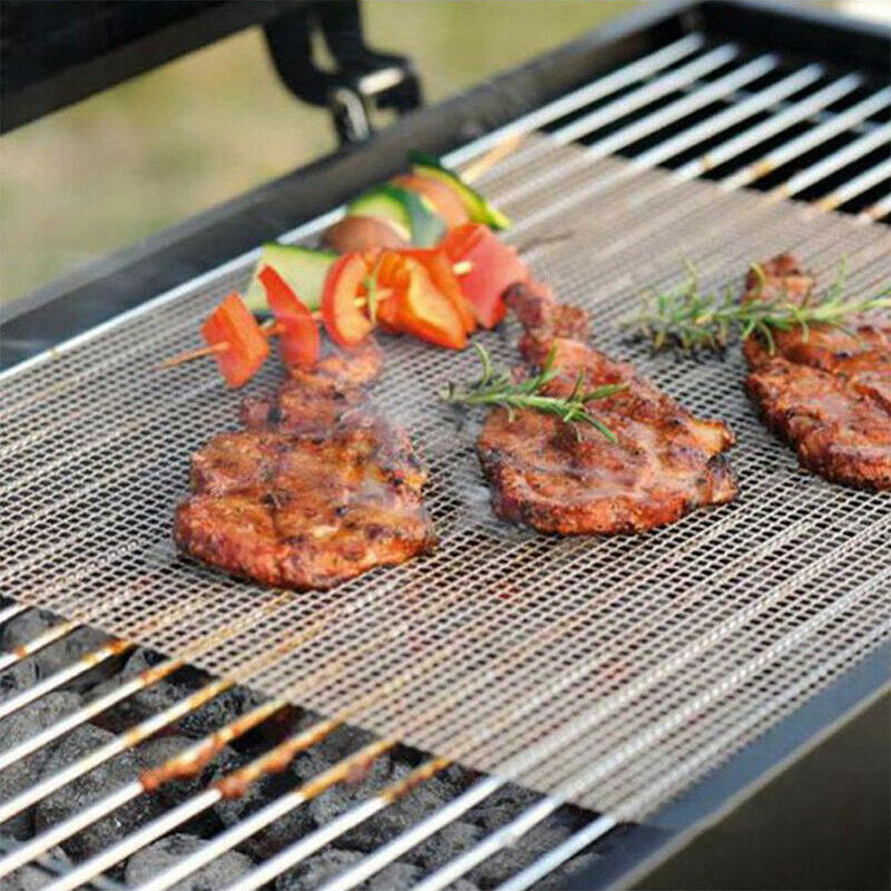 Meats on Smoker or Grill SIGVAL Mighty Mat Vegetables Baking Mat Set of 3 Reinforced Non-Stick Jerky Smoker Grill Mesh Mat and BBQ Mat to Cook Fish