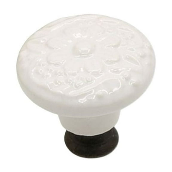 1pcs Flower Surface Ceramic Knob Vintage Round Pull Handles Door Knob Single Hole Drawer Knobs
