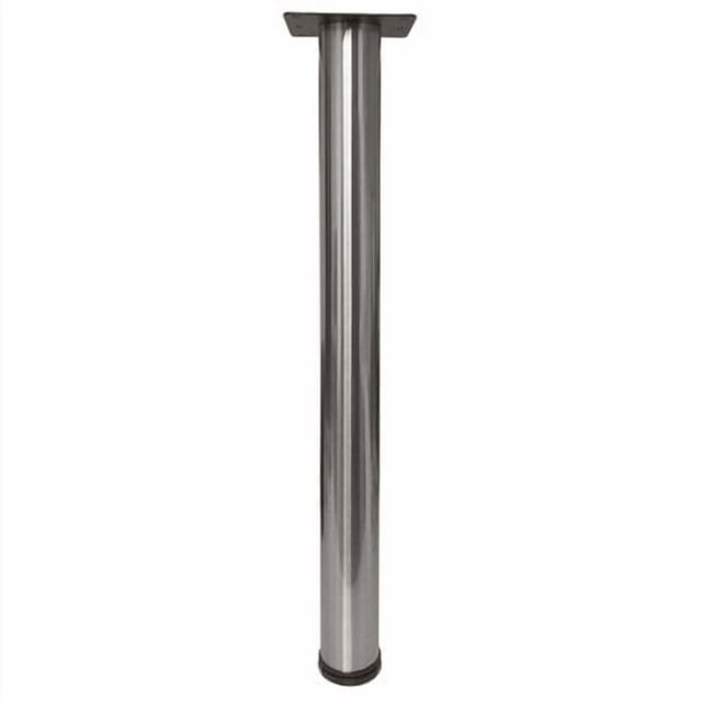 Tablelegsonline Pied de Table Simple de 28 Pouces" de Hauteur pour Bureau - Acier Brossé - à Partir de