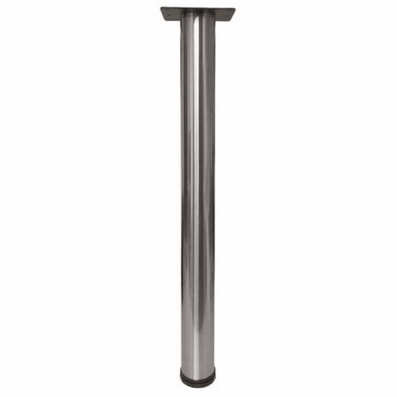 Tablelegsonline Pied de Table Simple de 28 Pouces" de Hauteur pour Bureau - Acier Brossé - à Partir de