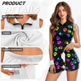 thumbnail image 5 of Pzuqiu Colorful Dog Paw Women Sport Clothes Size L Versatile Sleeveless Golf Dresses with Shorts Stretchy Trendy Pullover Workout Tops Activewear for Casual Summer Travel, 5 of 7