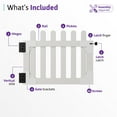 thumbnail image 6 of 33.5in H x 42in W (1 Gate) No Dig WamBam Newport Gate Kit, White Vinyl Picket Fence Gate Kit for Newport Fence Panels, Gate for Backyard, Patio , Outdoor, or Garden Fence, ZP19004, 6 of 8