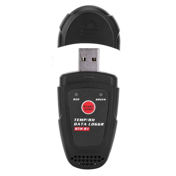 Temperature  Humidity Data Logger W/ USB, Records 16384 Data Points, PDF Export, Alarm Function