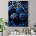 thumbnail image 4 of Blue Christmas Ornaments Canvas Art Print, Wall Decor for Living Room Bedroom Holiday Festive Seasonal Decoration, 4 of 8