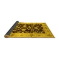 thumbnail image 2 of Ahgly Company Indoor Round Oriental Yellow Traditional Area Rugs, 7' Round, 2 of 4