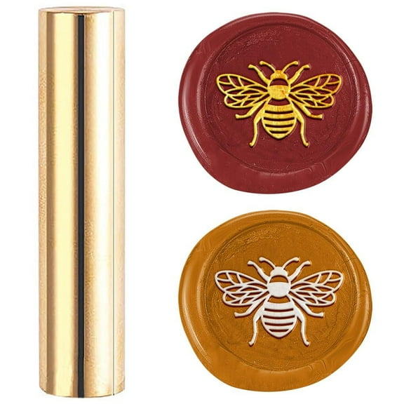 Mini Brass Wax Seal Stamp Gun for Wedding Invitations Envelopes & Greeting Cards - Bee Pattern Gold