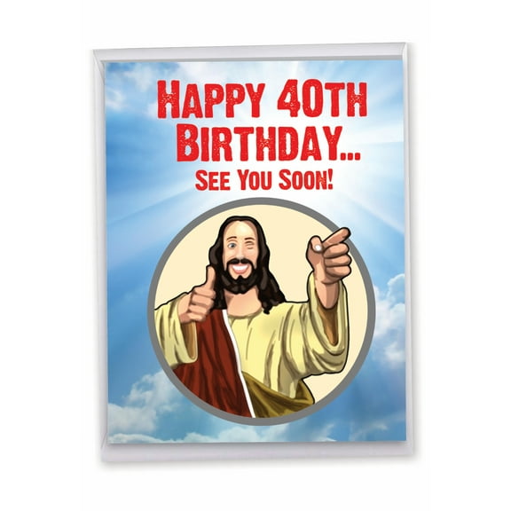 1 Large Funny Birthday Greeting Card (8.5 x 11 Inch) - See You Soon Milestones 40 J9064MBG