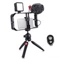 thumbnail image 1 of Riwcyla Smartphone Video Rig Kit Including Smartphone Cage with 3 Cold Shoe Mounts + Video + Microphone with Shock Mount Wind Screen + Desktop Tripod Stand + Remote Shutter for Vlog Video Recordi, 1 of 6