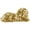 Gold Laying Solid Dog Animals Asymmetrical 10" x 5" x 5", variant on 10" x 5" Silver Ceramic Laying Dog Sculpture with Matte Finish, by DecMode
