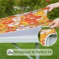 thumbnail image 6 of Pioneer Flower Floral Print Pattern Square Fitted Tablecloth with Elastic Edge,Square Table Cover,Washable Elastic Table Cover for Home Kitchen Party Decor 36"x36", 6 of 6