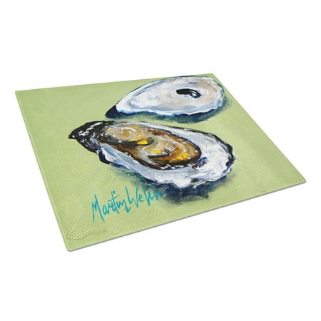 

Caroline s Treasures Oysters Two Shells Glass Cutting Board Large