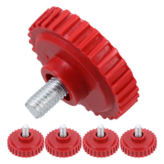 ETEREAUTY Set of 5 Adjustable Red Plastic Foot Pads for Electronic Scales and Weighing Devices