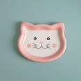 thumbnail image 2 of Cartoon Cat Bowl Dish Saucer Shape Eating Feeding Bowl Non Skid Food Container Plate Ceramics for Hedgehog Cats and Small Dogs Pet Supplies pink, 2 of 6