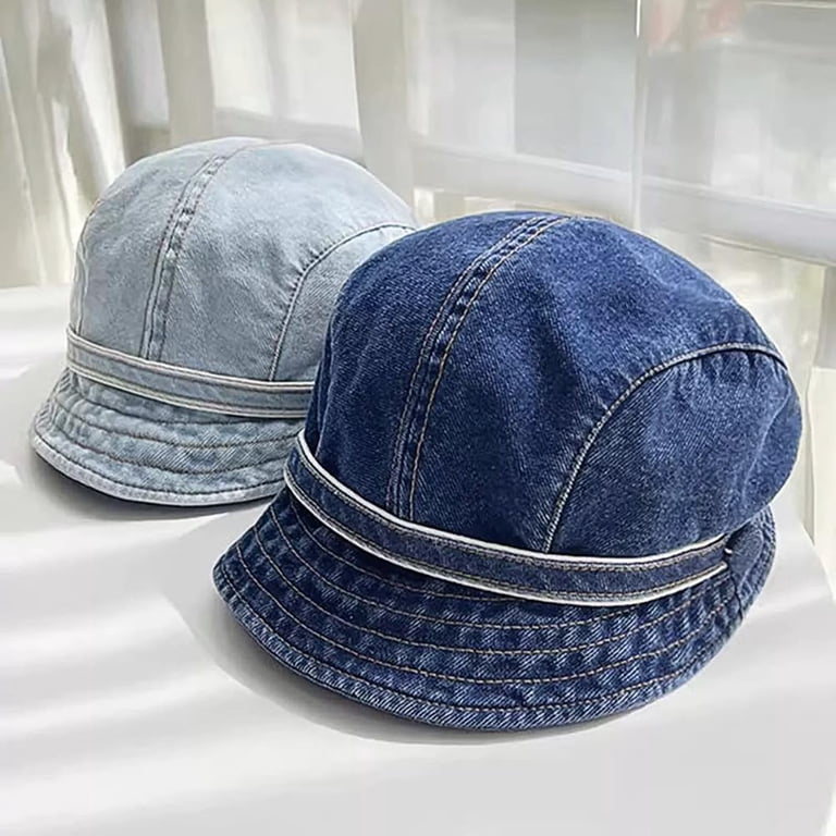 Beret Hats Denim Newsboy Cap Retro Artist Hat for Women Men  display picture 3
