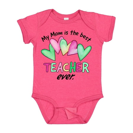 

Inktastic My Mom is the Best Teacher Ever Gift Baby Boy or Baby Girl Bodysuit