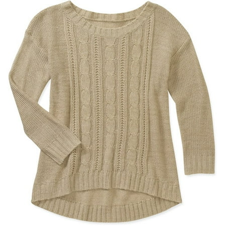 Faded Glory - Faded Glory Women's Textured High Low Sweater - Walmart.com