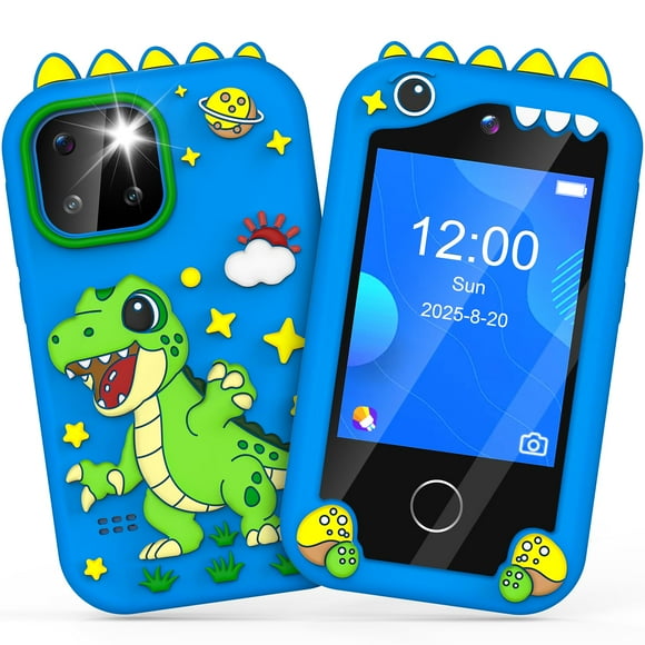 BESTOONE Kids Smartphone Toy for 3-8 Year Old Girls & Boys - No Internet/Calls, HD Camera, MP3 Player, Learning Games | Christmas Birthday Gift for Toddlers (B