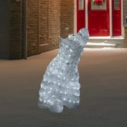 Northlight Lighted Commercial Grade Acrylic Polar Bear Outdoor Christmas Decoration - 18.5" - Pure