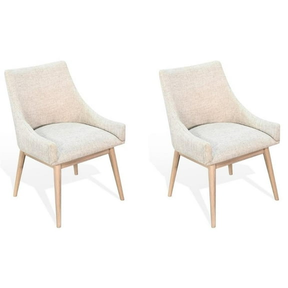 Pemberly Row Contemporary Lowback Cushioned Grey Dining Chair (Set of 2)