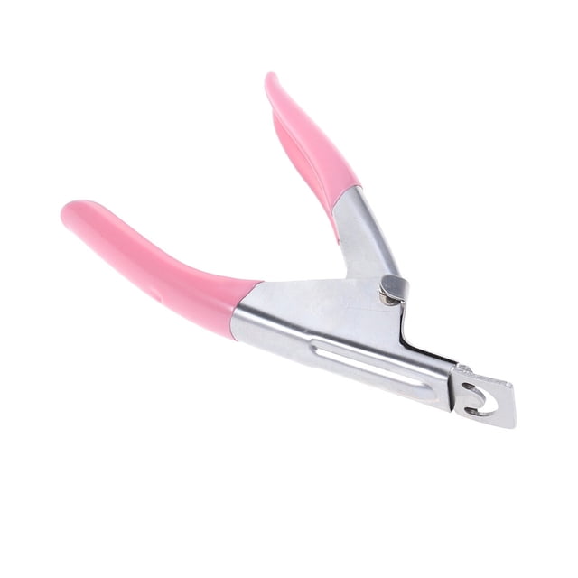 EeaseMX Tijeras de acero inoxidable para manicura en forma de U Línea en línea Cortador de bordes Puntas francesas Nail Art Acrílico Cortadora de tijeras Recortadora de archivos