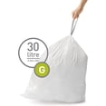 thumbnail image 2 of Code G 60 Count, Dispenser Pack Custom Fit Liners, Drawstring Trash Bags, 30 Liter / 8 Gallon, White, 2 of 4