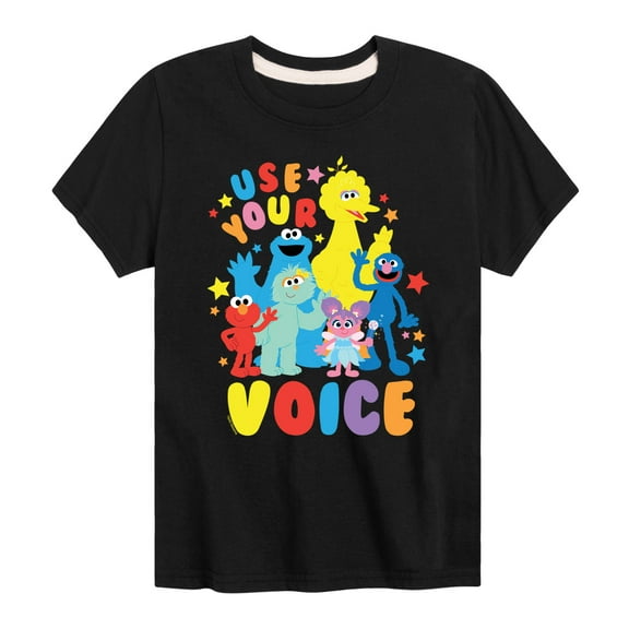 Sesame Street - Use Your Voice - Toddler and Youth Short Sleeve Graphic T-Shirt