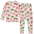 thumbnail image 2 of joogoo Bows-b2 2 Piece Long Sleeve Tee and Pants Cotton Pajama Set 4T, 2 of 7