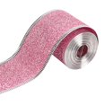 thumbnail image 5 of yotijay 2x2inch x 90 Yards Christmas Wired Edge Ribbon Flexible for Christmas Projects Pink, 5 of 9