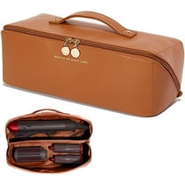 Universal Travel Storage Bag for Hair Dryer, All-in-One Storage Organizer Bag for Hair Tools Attachments, Brown