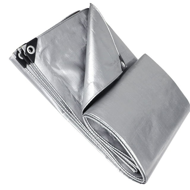 BESTYASH Lona Impermeable Para Camping Y Picnics Con Protección Lluvia Y Sol Color Plata Duradera