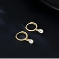 thumbnail image 6 of 925 Sterling Silver Teardrop Small Hoop Earrings for Women Teens CZ Droplet Huggie Earrings with Diamond Dangle, 6 of 6