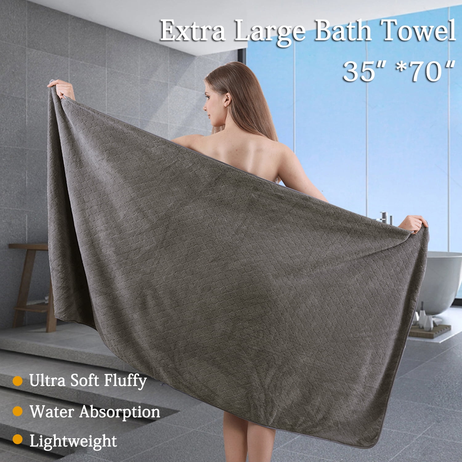 COVINA Home 4-Pack Bath Towel Set Microfiber Bathroom Towel Set Ultra Soft Plush Oversized Towels Adult Luxury Bath Sheet